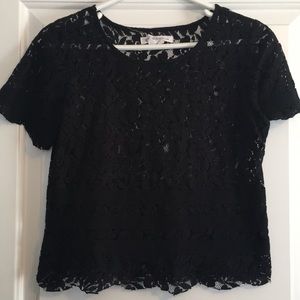 BCBGeneration Lace Cropped Top